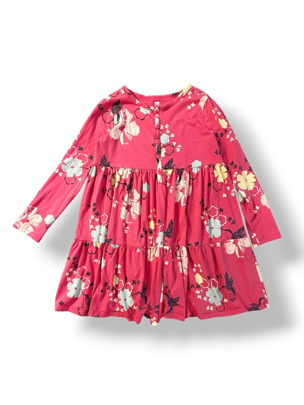 Tea Collection | Floral Tiered Henley Dress (10)
